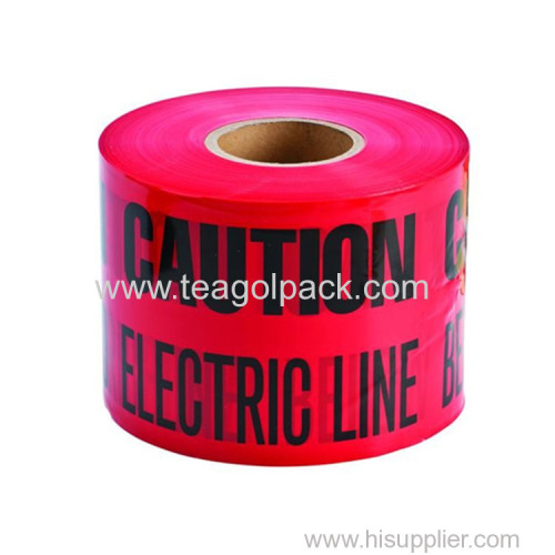 6"x1000 Feet Red "Caution Electric Line Buried Below" Tape PE Non-Adhesive 6"x1000 Feet Red Undetective Warning Tape Un