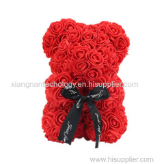 Preserved Roses Teddy Bears Valentines Day Gift for Girlfriend Rose Bear Artificial Flower Teddy Rose Bears