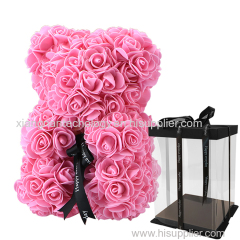 Preserved Roses Teddy Bears Valentines Day Gift for Girlfriend Rose Bear Artificial Flower Teddy Rose Bears