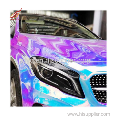 holographic sticker paper car covering rainbow chrome car vinyl pvc self adhesive for high class vehicle