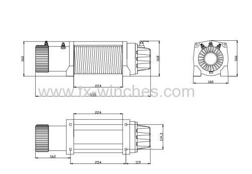 electric winches with 12000lb