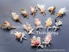 Cheap Beautiful Bride Corsages Customized Preserved Flowers Wedding Decorations