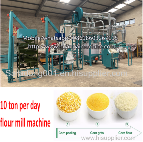 Small type machine for making maize corn flour breakfast meal and roller meal