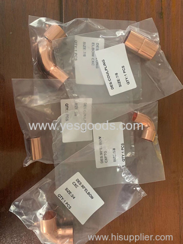 Copper fittings for havc