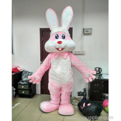 Optimal Vision Cool Inside Big Ear Pink Bunny Mascot Costume for Easter