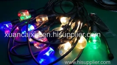 Commercial Grade Outdoor Color Changing remote voice RF control Christmas S14 RGBW led string lights(24ft-12L/48ft-15L)