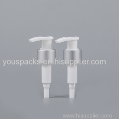 24 28 410 Silver Aluminum Right Left Lock Plastic Bottle Lids Foundation Pump Lotion Pump Dispenser