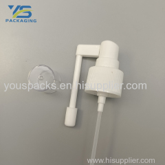 white ribbed neck medica using nasal sprayer