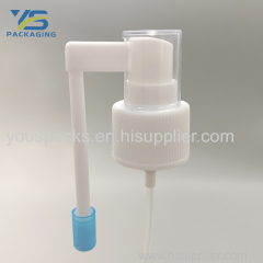 white ribbed neck medica using nasal sprayer