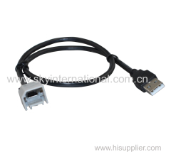 USB Replacement exchange adapter compatible with Fiat Citroen Peugeot Iveco vehicles with OEM USB plug