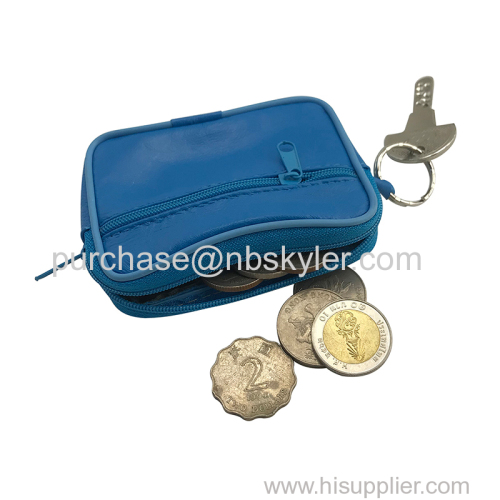 New Women Mini Coin Purse Men Sheepskin Zipper Small Wallets Genuine Leather Card&ID Holder Key Chain Money Bag