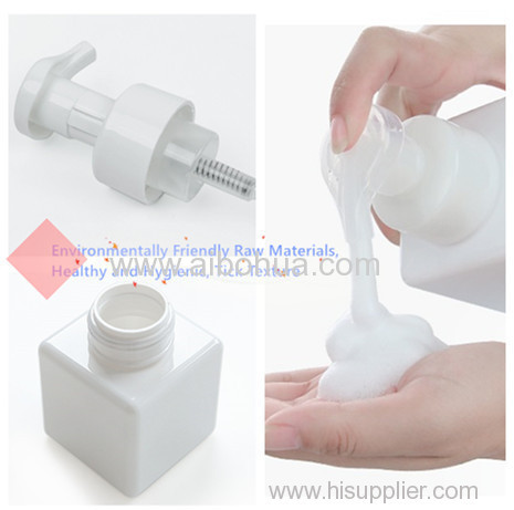 square soap cleaning plastic packaging hand soap foaming pump bottle with pump