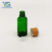 glass bottle with bamboo screw cap