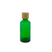 glass bottle with bamboo screw cap