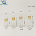 glass bottles with gold aluminum dropper