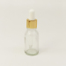 glass bottles with gold aluminum dropper