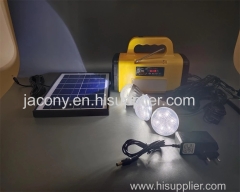 Portable Solar Lighting System Kit Complete with 3 bulbs USB MP3 MF Radio Solar Energy Emergency Light 10 in 1 charge ca