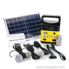 Solar energy kit Solar Power Panel Generator LED Light USB Charger Home System FM Outdoor Garden