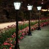 2-in-1 mode 31 LED Low Voltage Cast Aluminum Alloy PIR Motion Detector Post lamp Solar LED Garden Street Lamp