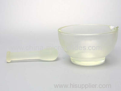 Glass Mortar With Glass Pestle