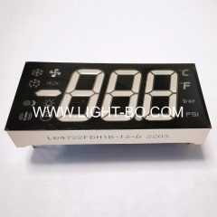 Ultra blue 17mm Triple Digit 7 Segment LED Display Common cathode for Refrigerator Controller