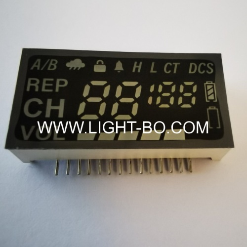 Pure Green Customized 7 Segment LED Display Module Common cathode for Portable Two Way Radio