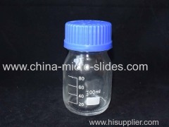 Round Bottle With Blue Screw Cap