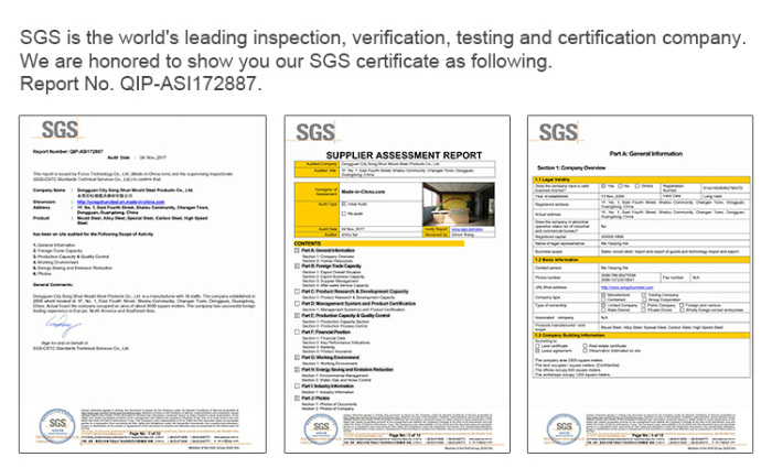 Songshun Steel Certificate