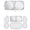 Silver-coated 6-piece Car Sunshade