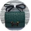 Ostrich leather women's bag leather stewardess bag Kangkang fashion tofu small square bag 18 19 shoulder messenger