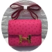 Ostrich leather women's bag leather stewardess bag Kangkang fashion tofu small square bag 18 19 shoulder messenger