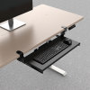 Keyboard Tray Under Desk with C Clamp-Large Size Steady Slide Keyboard Stand No Screw into Desk Perfect for Home or O
