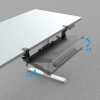 Keyboard Tray Under Desk with C Clamp-Large Size Steady Slide Keyboard Stand No Screw into Desk