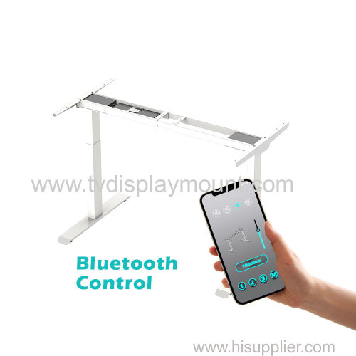Office Home Ergonomic Electric Sit Stand Mobile Phone Blue Tooth Control Height Adjustable Standing Desk