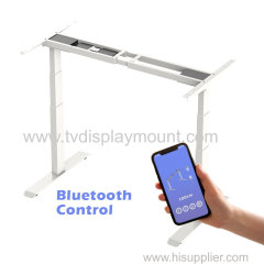 Mobile Phone APP Blue Tooth Control Ergonomic Electric Height Adjustable Lift Up Sit Standing Desk Home Office Desk