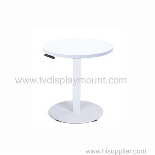 Height Adjustable Electric One Motor Single Leg Column Standing Desk Height Adjustable Coffee Bar Table
