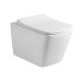 Smoow modern square washdown rimless P-trap wall mounted toilet for home bathroom