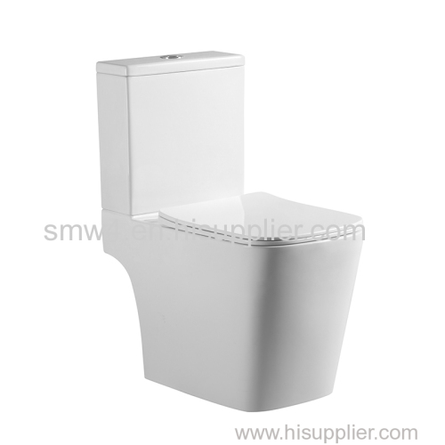 Chinese high quality two piece toilet office building ceramic toilet bowl wc