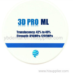 3D Pro Multilayer Zirconia Block 98x14mm