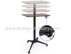 Home office work Alu Single column Pneumatic Height Adjustable Sit Stand Mobile Laptop Computer