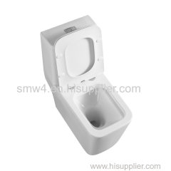 Smoow simple design ceramic rimless washdown one piece wc toilet bowl for public hotel home