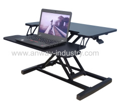 Ergonomic Convertible Sit To Stand Desk Riser Height Adjustable Pneumatic Gas Spring Standing Desk Converter