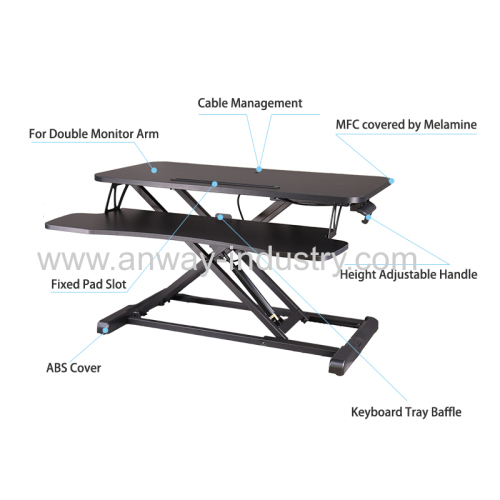 Office Ergonomic Standing Desk Height Adjustable Laptop Sit To Stand up Computer Desk Converter