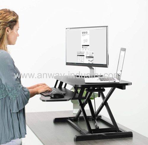 Office Ergonomic Standing Desk Height Adjustable Laptop Sit To Stand up Computer Desk Converter