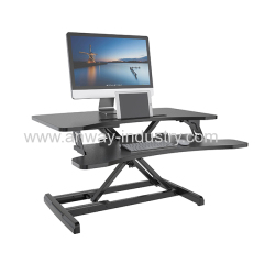 Standing Desk with Height Adjustable 32 inches Stand Up Black Desk Converter Ergonomic Tabletop Workstation Riser B