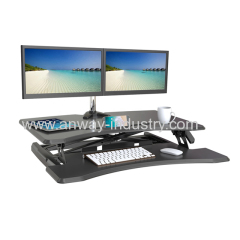 Standing Desk with Height Adjustable 32 inches Stand Up Black Desk Converter Ergonomic Tabletop Workstation Riser B