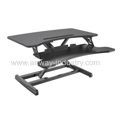 Standing Desk with Height Adjustable 32 inches Stand Up Black Desk Converter Ergonomic Tabletop Workstation Riser B