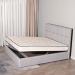 Konfurt Modern Simple Design Bedroom Furniture Fabric Single Queen Bed with Storage