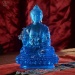 Factory Wholesale Chinese Traditional Medicine Buddha Seven Avatar Mandala Blue Liuli Glass Statues