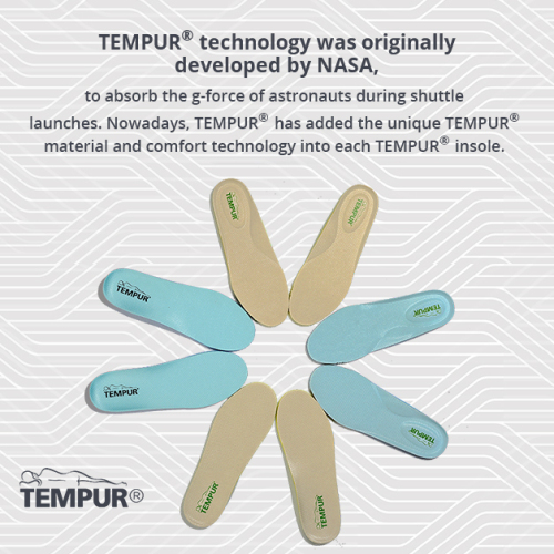 TEMPUR outsoles and insoles for footwear to branded footwear companies